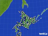 北海道地方のアメダス実況(風向・風速)(2015年04月12日)