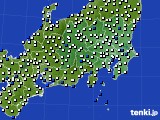 関東・甲信地方のアメダス実況(風向・風速)(2015年04月12日)