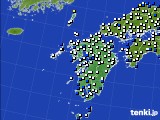 九州地方のアメダス実況(風向・風速)(2015年04月12日)