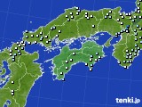 四国地方のアメダス実況(降水量)(2015年04月13日)