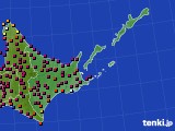 道東のアメダス実況(日照時間)(2015年04月13日)