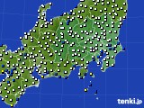 関東・甲信地方のアメダス実況(風向・風速)(2015年04月13日)