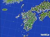 九州地方のアメダス実況(風向・風速)(2015年04月13日)