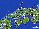 中国地方のアメダス実況(風向・風速)(2015年04月14日)