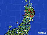 東北地方のアメダス実況(日照時間)(2015年04月15日)