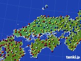 中国地方のアメダス実況(日照時間)(2015年04月15日)