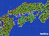 四国地方のアメダス実況(日照時間)(2015年04月15日)