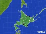 北海道地方のアメダス実況(降水量)(2015年04月16日)