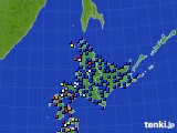 2015年04月16日の北海道地方のアメダス(日照時間)