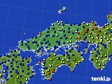 中国地方のアメダス実況(日照時間)(2015年04月16日)