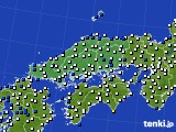 中国地方のアメダス実況(風向・風速)(2015年04月16日)