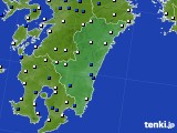 宮崎県のアメダス実況(風向・風速)(2015年04月16日)