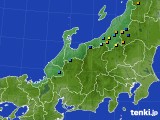 北陸地方のアメダス実況(積雪深)(2015年04月17日)