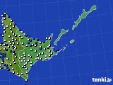 道東のアメダス実況(風向・風速)(2015年04月17日)