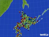 北海道地方のアメダス実況(日照時間)(2015年04月18日)