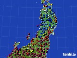 東北地方のアメダス実況(日照時間)(2015年04月18日)