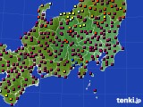 関東・甲信地方のアメダス実況(日照時間)(2015年04月18日)