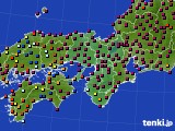 近畿地方のアメダス実況(日照時間)(2015年04月18日)