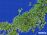 2015年04月18日の北陸地方のアメダス(風向・風速)