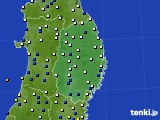 2015年04月18日の岩手県のアメダス(風向・風速)