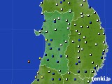 2015年04月18日の秋田県のアメダス(風向・風速)