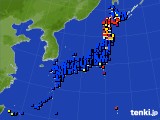 アメダス実況(日照時間)(2015年04月19日)