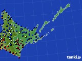 道東のアメダス実況(日照時間)(2015年04月19日)
