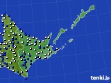 道東のアメダス実況(風向・風速)(2015年04月19日)