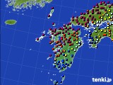 九州地方のアメダス実況(日照時間)(2015年04月21日)