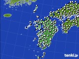 九州地方のアメダス実況(風向・風速)(2015年04月21日)