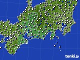 東海地方のアメダス実況(風向・風速)(2015年04月22日)