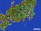 関東・甲信地方のアメダス実況(日照時間)(2015年04月23日)