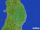 2015年04月23日の岩手県のアメダス(気温)