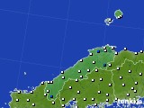 2015年04月23日の島根県のアメダス(風向・風速)