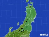 東北地方のアメダス実況(積雪深)(2015年04月24日)