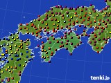四国地方のアメダス実況(日照時間)(2015年04月24日)