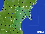 宮城県のアメダス実況(風向・風速)(2015年04月24日)