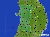 秋田県のアメダス実況(日照時間)(2015年04月25日)