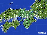 近畿地方のアメダス実況(風向・風速)(2015年04月25日)