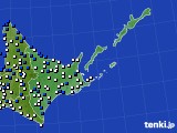 道東のアメダス実況(風向・風速)(2015年04月25日)