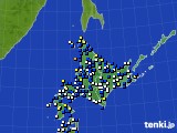 北海道地方のアメダス実況(風向・風速)(2015年04月26日)