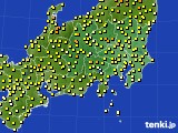 関東・甲信地方のアメダス実況(気温)(2015年04月29日)