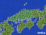 中国地方のアメダス実況(風向・風速)(2015年05月02日)