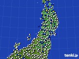 2015年05月05日の東北地方のアメダス(風向・風速)