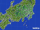 関東・甲信地方のアメダス実況(風向・風速)(2015年05月07日)