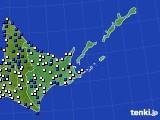 道東のアメダス実況(風向・風速)(2015年05月07日)
