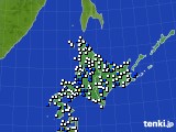 北海道地方のアメダス実況(風向・風速)(2015年05月08日)