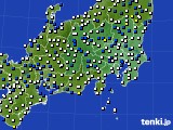 関東・甲信地方のアメダス実況(風向・風速)(2015年05月10日)