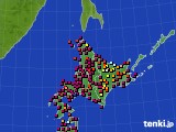 北海道地方のアメダス実況(日照時間)(2015年05月11日)