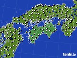 四国地方のアメダス実況(風向・風速)(2015年05月11日)